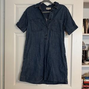 Madewell Blue Denim Shirt Dress